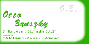 otto banszky business card